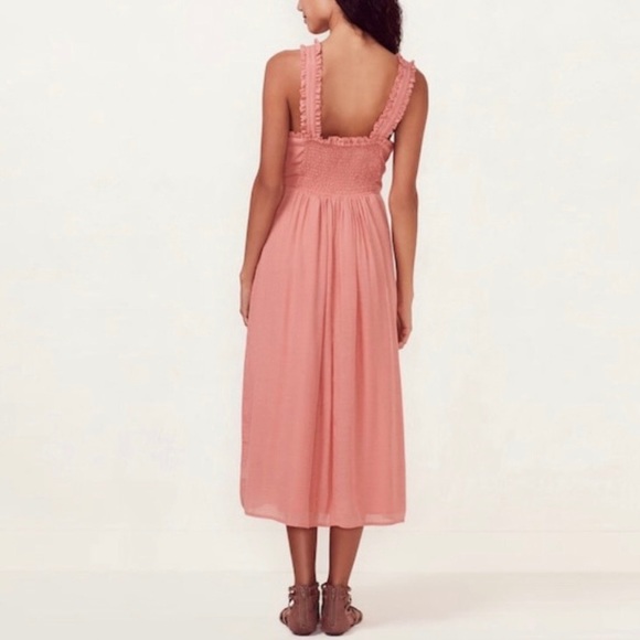 Dress LC Lauren Conrad Orange Medium Midi - Picture 2 of 7